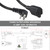 KUNCAN Short Power Extension Cord - Low Profile Wall Head 6 Inch 14AWG/3C SJTW Heavy Duty Extension Cable for Indoor/Outdoor, 90-Degree Flat Plug 15A/125V 1875W NEMA 5-15P to NEMA 5-15R, Black 2-Pack