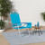 Rio Brands 17" Extended Height 4-Position Folding Beach, Camping, Lawn Chair, Turquoise