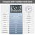 LFF Atomic Clock/Never Needs Setting, Battery Operated, Atomic Wall Clock with Indoor/Outdoor Temperature & Humidity, Wireless Outdoor Sensor, 15" Digital Wall Clock with 4.5" Numbers Easy-to-Read