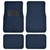 BDK Premium Carpet Blue Floor Mats for Cars - Universal Fit Interior 4-Piece Car Mats Full Set with Vinyl Heel Pad Protector - Cute Car Accessories Interior Floor Covers for SUVs & Trucks