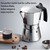 Octagonal 6-Cup Stovetop Espresso Maker, Stainless Steel Moka Pot