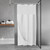 N&Y HOME Stall Waffle Weave Shower Curtain with Snap-in Liner White 36x72
