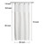 N&Y HOME Stall Waffle Weave Shower Curtain with Snap-in Liner White 36x72
