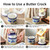 Lyeec Butter Crock with Lid for Countertop, Ceramic French Butter Keeper