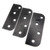 Door Hinge Shims (Set of 3) Hinge Spacer for Interior and Exterior Door Alignment - for 3.5", 4" and 4.5" Standard Hinges (Combo 1EA 1mm, 2mm, 3mm, Black, 4-inch)