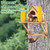 Dmnnlp Squirrel House Squirrel Feeder with Ladder for Outdoors, Pine Wood, Wall and Tree Mounted, Hanging for Backyard Garden, Gifts for Squirrel Lovers (17.3x8.7X 9.85 Inch)