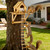 Dmnnlp Squirrel House Squirrel Feeder with Ladder for Outdoors, Pine Wood, Wall and Tree Mounted, Hanging for Backyard Garden, Gifts for Squirrel Lovers (17.3x8.7X 9.85 Inch)