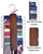 Umo Lorenzo 2 Pack Premium Wooden Necktie and Belt Hanger, Walnut Wood Center Organizer and Storage Rack with a Non-Slip Finish - 20 Hooks