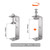 uxcell Stainless Steel C-Clamp with 160mm Wide Jaw Opening for Woodworking Welding Building Household Mount