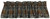 H HIEND ACCENTS Paseo Road Del Rio Western Window Curtain Valance, 18x84 inch, Brown and Blue Aztec Print, Rod Pocket Chenille Fabric Valances for Windows