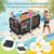 280 Gallon 69" Pool Storage Bin XXL Extra Large Swimming Pool Float Storage Bin, Pool Noodles Holder, Toys, Floats, Balls and Floats Equipment Mesh Rolling Bin for Garden Lawn, 69" Lx32 Wx35 H (Black)
