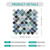 VEELIKE Teal Green Arabesque Backsplash Tile Peel and Stick Backsplash for Kitchen 6 Sheets 12''x12'' Waterproof Self Adhesive Back Splash Stick on Wall Tiles for Kitchen Bathroom Renter Friendly