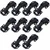 CraftyDream 10 Hidden Hinges for Cabinet Doors Frameless Concealed Kitchen Cabinet Hinges 110 Degree Surface Mount No Pre-drilled Heavy Duty for Kitchen Cupboard Door (Hidden C,Black)