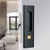 CCJH Sliding Barn Door Locks Invisible Door Handle Locks with Keys for Wood Pocket Door Hardware(Black)