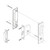 CCJH Sliding Barn Door Locks Invisible Door Handle Locks with Keys for Wood Pocket Door Hardware(Black)