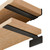 Shelf Brackets Floating Shlef Brackets 6-Inch 6-Packs, 1/5 Inch Thick Heavy Duty Shelving Brackets for Wood Shelves, 6" Hidden Black Metal L Bracket Shelf Bracket Supports with 160 Lbs Load Capacity