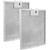 AMI PARTS 2 Pack W10169961A Hood Vent Grease Filter 10.5" X 12"
