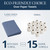 LANE LINEN Dish Towels Set of 12-18” x 28” Soft, Absorbent Cotton Kitchen Towels, Quick-Drying Tea & Hand Towels, Premium Decorative Dish Cloths - Indigo
