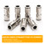 4mm Union Straight Push to connect fittings Stainless Steel Pneumatic Push Connectors,CEKER 4mm x 4mm Tube Quick Connect Fittings Air Line Fittings for 4mm Tube 2Pack