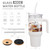 chunmo 40 oz Glass Tumbler with 2 Lids-Bamboo Straw Lid & 2-in-1 Sip and Flip Straw Lid,Iced Coffee Cup with Handle, Glass Water Bottles with Silicone Sleeve,Glass Cup with Straws, BPA Free-1 Pack
