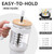 chunmo 40 oz Glass Tumbler with 2 Lids-Bamboo Straw Lid & 2-in-1 Sip and Flip Straw Lid,Iced Coffee Cup with Handle, Glass Water Bottles with Silicone Sleeve,Glass Cup with Straws, BPA Free-1 Pack