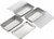 Shimomura Planning 35573 Fried Food Bat, 7-Piece Set, Made in Japan, Convenient for Preparing, Divided with Lid, Cooking, Tempura, Corner Bat, Shallow Type, Stainless Steel, Tsubamesanjo