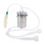 Manual Milking Machine, Portable Strong Suction Hand Vacuum Milking Kit for Dairy Farm Stainless Steel Silicone 2L Transparent Lid Dual Cup Manual Pump