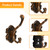 4 Pcs Vintage Coat Hooks Wall Mount, Antique Brass Coat Hooks Coat Hooks Wall Hooks for Hanging Coat Rack Wall Mount Holder for Keys Rust Resistant & Easy Installation for Key Bags Hat Scarves