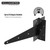 HILLMASTER 12 Inch T-Strap Heavy Duty Shed Door Hinges Gate Strap Hinges Black Tee Hinge Wrought Hardware for Wooden Fences,Yard,Barn Door,Rustproof (2 Pack)