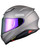 Soman RF-1400 Visor Replacement CWR-F2 Face Shield – Fits RF-1400 X-15 Z8 NXR2 Helmets – Anti-Scratch UV Pinlock Ready Aftermarket (Smoke Revo Purple)