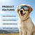 NAMSAN Dog Sunglasses for Medium to Large Dogs, UV Protection Dog Goggles Large Breed, Driving Sunglasses for Dogs Stick Head Out Car Window, Windproof Dustproof, Adjustable, Black
