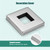 Heyalan Hand-held Shower Holder Flange Plate Polish Chrome Modern Shower Escutcheon Cover Plate 2.5'' Shower Wand Bracket , Square Escutcheon Wall Cover 1pc