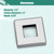 Heyalan Hand-held Shower Holder Flange Plate Polish Chrome Modern Shower Escutcheon Cover Plate 2.5'' Shower Wand Bracket , Square Escutcheon Wall Cover 1pc