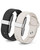 BlackPro 2PCS Silicone Band Compatible with Hume Band Replacement Strap, Soft Waterproof Adjustable Wristband for Hume Health Band Men Women (Black+Starlight)