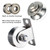 SHINICO Cable Pulley 48MM Wheel Wall Mount, Bearings Inside, Stainless Steel V Type Rope Pulley for Pulley System, Sliding Gate 1Pack