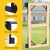 ULTDIYER Fence Gate Kit Gate Hardware with Gate Latch for Wooden Fence, Heavy Duty Anti Sag Gate Corner Brace Bracket (2 Set)