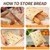 Zackoo Beeswax Bread Bag for Homemade Bread and Sourdough, Reusable Linen