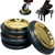 4 Pcs Piano Caster Cups – Metal & Rubber Heavy Duty Floor Protectors for Hardwood Floors, Non-Slip Shock Absorbing Piano Wheel Pads for Grand & Upright Pianos and Furniture Legs, Gold