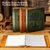 OVESMUSL 2 Pack PU Leather 3 Ring Binder, 2 Inch Green Brown