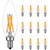 LiteHistory B10 E12 Led Bulb,Light Bulbs 60 watt Soft White,Dimmable,2700K