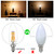 LiteHistory B10 E12 Led Bulb,Light Bulbs 60 watt Soft White,Dimmable,2700K