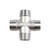 Beduan Cross 1/2" Male NPT Cast Pipe Fitting, 4 Way Coupling, Stainless Steel Class 150