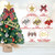 DEVONWIDE Prelit Mini Christmas Tree Tabletop with LED Lights, 2ft Artificial Xmas Tree with Treetop Star and Hanging Ornaments Small Christmas Trees Decoration for Home Cafe Office Desk, Green