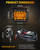 NAOEVO 4 Inch LED Pod Lights, Amber Fog Lights with 2-Lead Wiring Harness