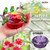 iBorn Handheld Hummingbird Feeders for Outdoors, Hummingbird Hand Feeder 3OZ Mini Bird Feeders for Outdoors,3 Bee Guard Feeding Ports, Silicone Flower, Red (Set of 1)