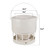 KOL Hanging Chicken Feeder – 20lbs Metal Chicken Feeder No Waste, Adjustable Poultry Feeder with 12 Ports, No Installation & Universal Height Design (Jade White)