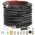Sewer Jetter Kit for Pressure Washer 100FT, Drain Cleaner Hose 1/4 Inch NPT, NPT Corner Swivel and Push Button Nose Sewer Jet Nozzle Wrenches Gloves Waterproof Tape Pearl Brooch,5800PSI