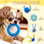 Bhyhok Puppy Play Gym with 8 Hanging Toys, Indoor Activity Gym for Small Dog with Enrichment Interactive Toy Adjustable PVC Frame Training Activity Center Puppies Entertainment, Teething (Yellow)