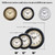 Plumeet Extra Large Retro Wall Clock, 16'' Non Ticking Classic Silent Vintage Wall Clocks Decorative Kitchen Living Room Bedroom - Battery Operated, Black