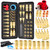 48Pcs 1/4" Quick Connect Air Hose Fittings, 1/4" NPT Air Compressor Fittings Kit with Swivel, Brass-Plated Pneumatic Tool Couplers and Plugs Set for Pneumatic Tools